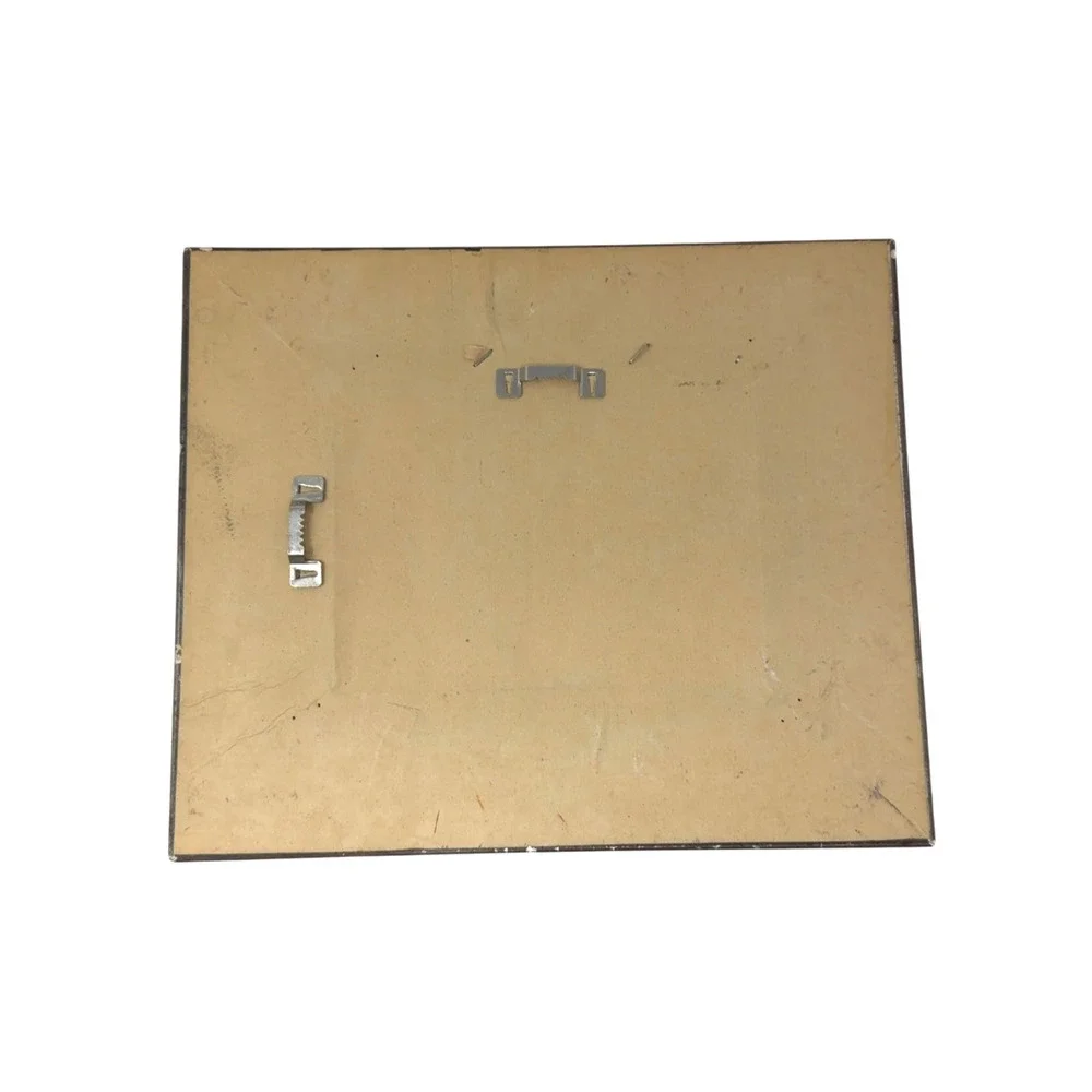 Vintage Wall Mirror Faux Wood Gilt Embossed Frame 12x10 Decorative